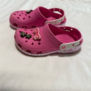 CROCS Barbie Kids Pink and White Clogs